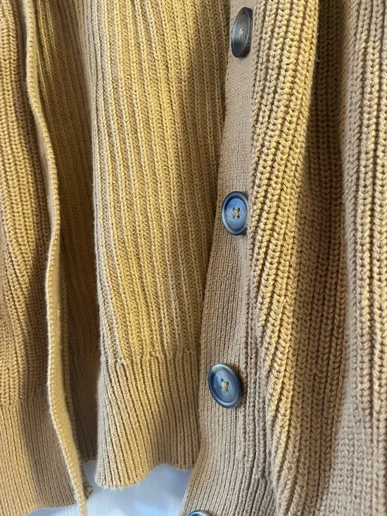 Cotton Ribbed Button-Front Cardigan Sweater - Picture 4 of 4
